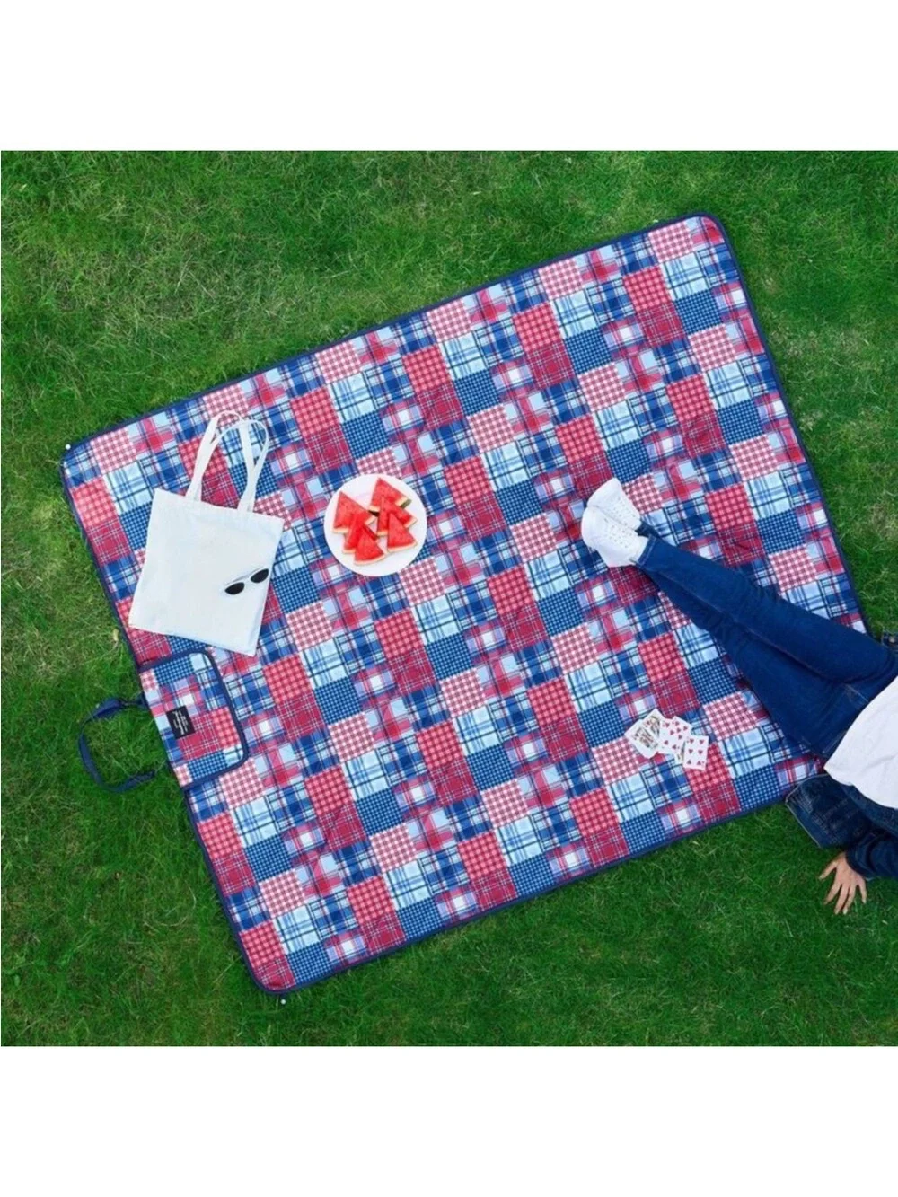 NEW! Weatherproof - Vintage Madras Throw Blanket, 72”x60”